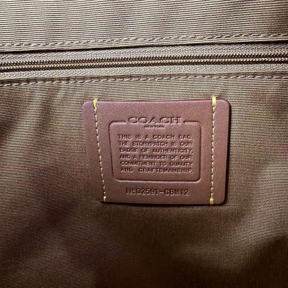 Coach Gallery Tote Bag With Shell Print In Canvas/Coral/Sunrise CBM12 NWT - Picture 6 of 9